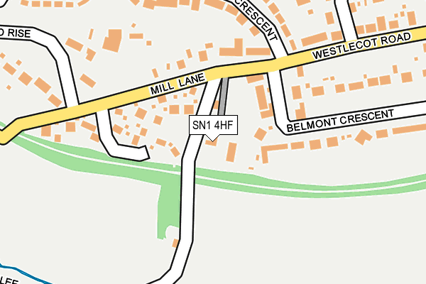 SN1 4HF map - OS OpenMap – Local (Ordnance Survey)