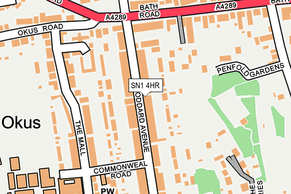 SN1 4HR map - OS OpenMap – Local (Ordnance Survey)
