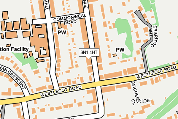 SN1 4HT map - OS OpenMap – Local (Ordnance Survey)