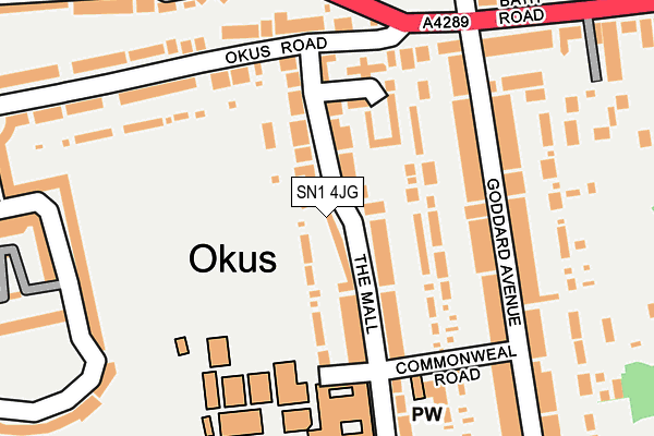 SN1 4JG map - OS OpenMap – Local (Ordnance Survey)