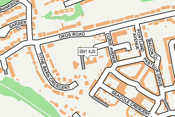 SN1 4JS map - OS OpenMap – Local (Ordnance Survey)