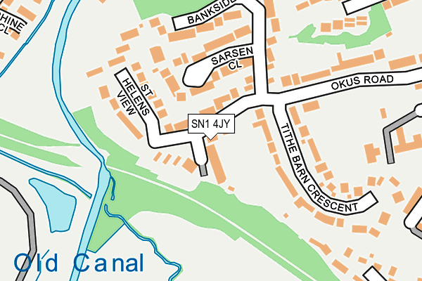 SN1 4JY map - OS OpenMap – Local (Ordnance Survey)