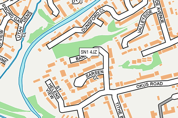 SN1 4JZ map - OS OpenMap – Local (Ordnance Survey)