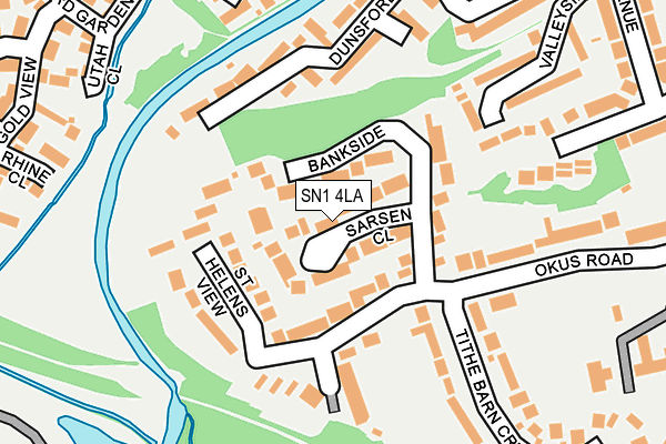 SN1 4LA map - OS OpenMap – Local (Ordnance Survey)