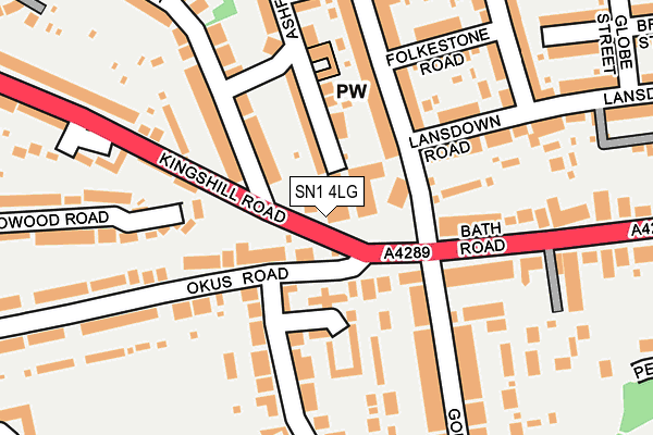 SN1 4LG map - OS OpenMap – Local (Ordnance Survey)