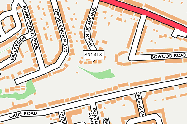 SN1 4LX map - OS OpenMap – Local (Ordnance Survey)