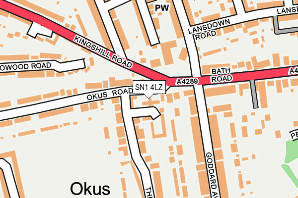 SN1 4LZ map - OS OpenMap – Local (Ordnance Survey)
