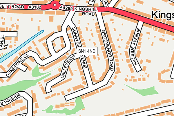 SN1 4ND map - OS OpenMap – Local (Ordnance Survey)
