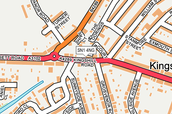SN1 4NG map - OS OpenMap – Local (Ordnance Survey)