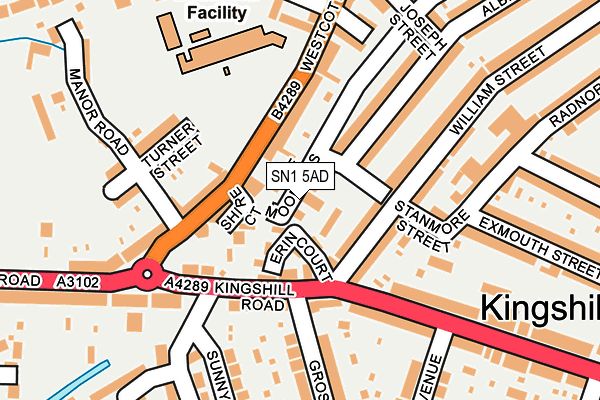 SN1 5AD map - OS OpenMap – Local (Ordnance Survey)