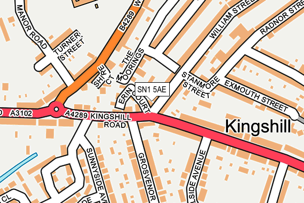 SN1 5AE map - OS OpenMap – Local (Ordnance Survey)