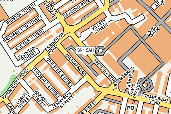 SN1 5AH map - OS OpenMap – Local (Ordnance Survey)