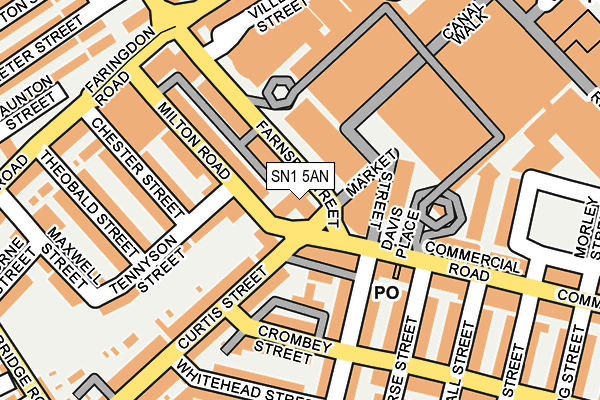 SN1 5AN map - OS OpenMap – Local (Ordnance Survey)