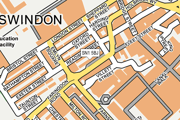 SN1 5BJ map - OS OpenMap – Local (Ordnance Survey)