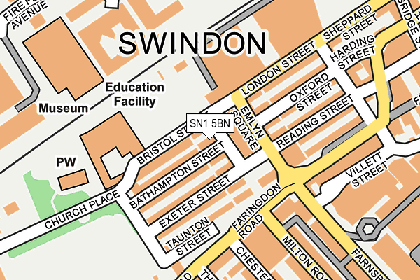 SN1 5BN map - OS OpenMap – Local (Ordnance Survey)