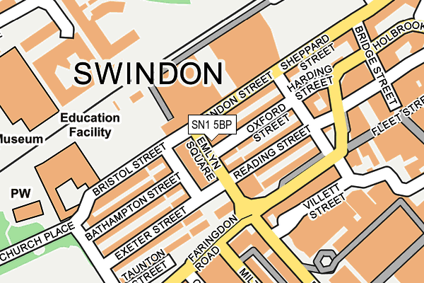 SN1 5BP map - OS OpenMap – Local (Ordnance Survey)