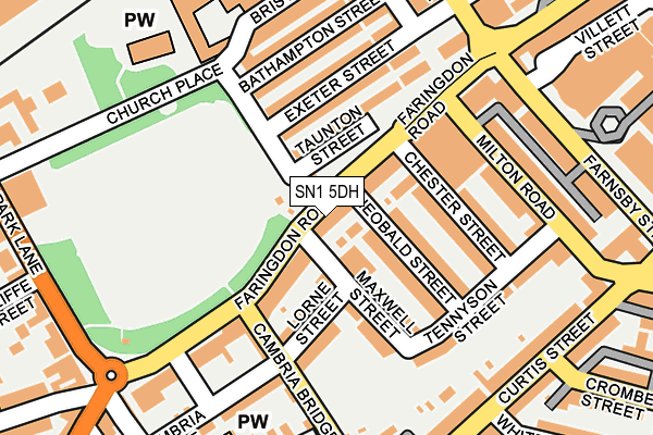 SN1 5DH map - OS OpenMap – Local (Ordnance Survey)