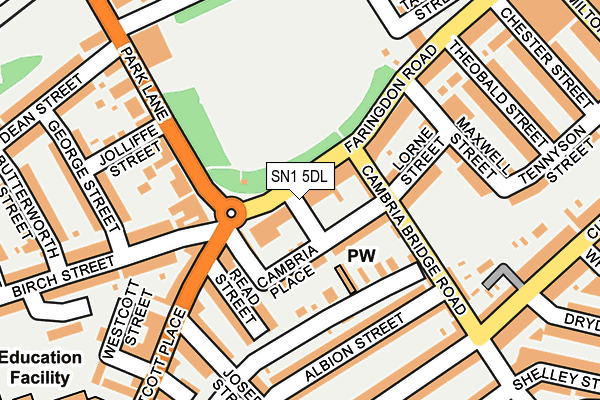 SN1 5DL map - OS OpenMap – Local (Ordnance Survey)