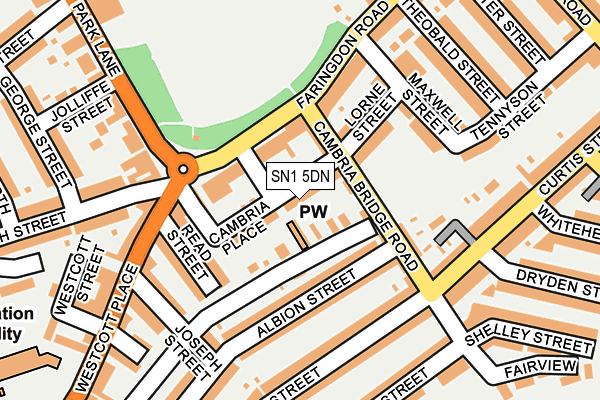 SN1 5DN map - OS OpenMap – Local (Ordnance Survey)