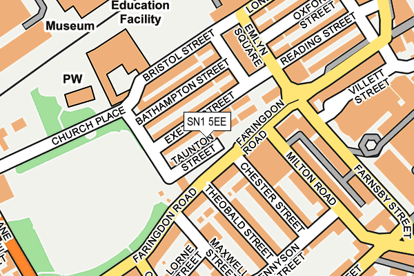 SN1 5EE map - OS OpenMap – Local (Ordnance Survey)