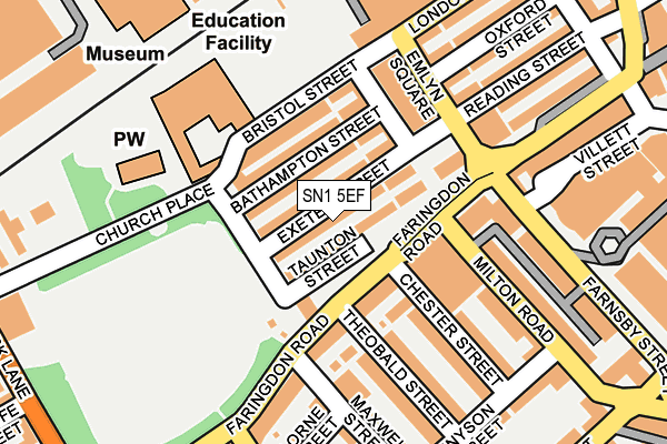 SN1 5EF map - OS OpenMap – Local (Ordnance Survey)