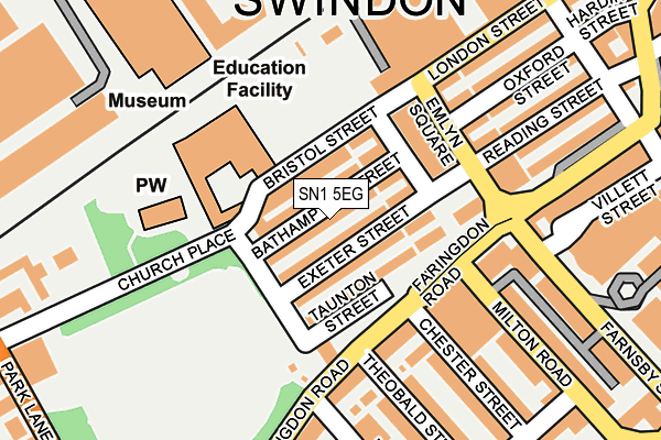 SN1 5EG map - OS OpenMap – Local (Ordnance Survey)