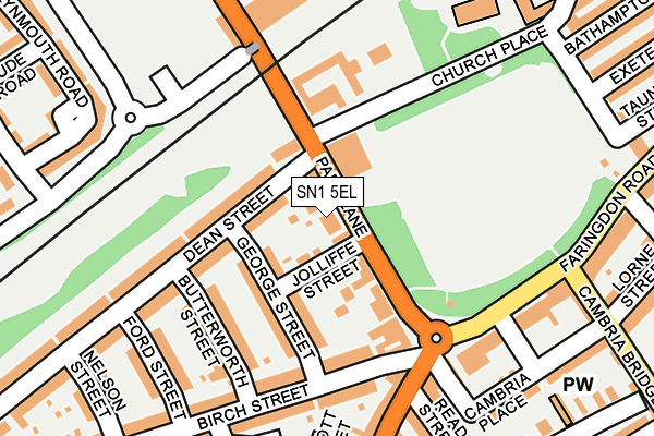 SN1 5EL map - OS OpenMap – Local (Ordnance Survey)