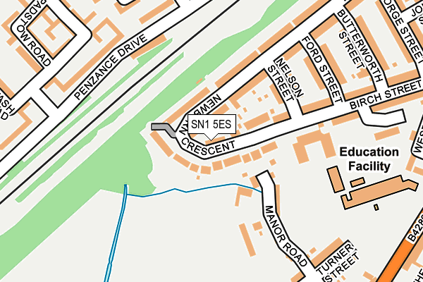 SN1 5ES map - OS OpenMap – Local (Ordnance Survey)