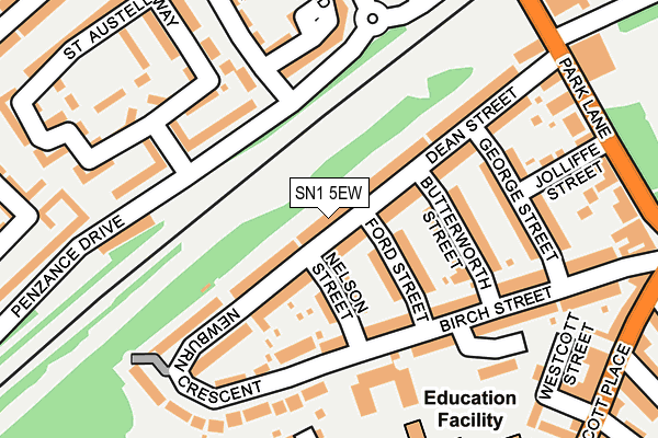 SN1 5EW map - OS OpenMap – Local (Ordnance Survey)