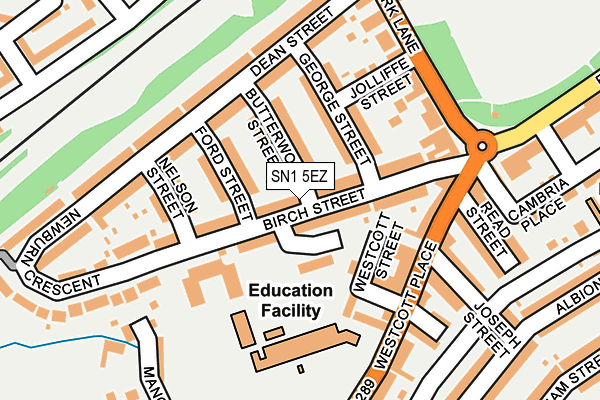 SN1 5EZ map - OS OpenMap – Local (Ordnance Survey)