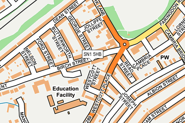 SN1 5HB map - OS OpenMap – Local (Ordnance Survey)