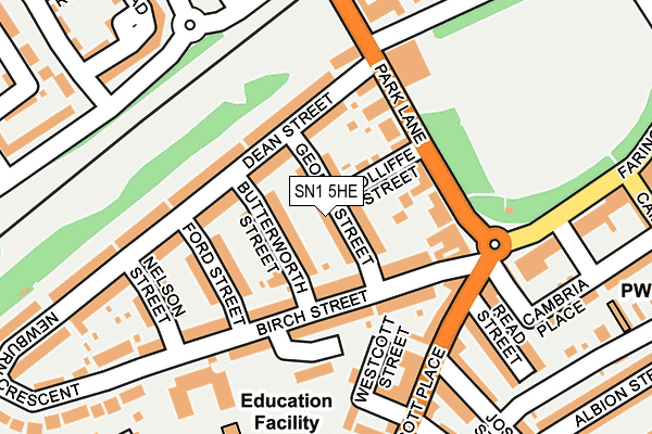 SN1 5HE map - OS OpenMap – Local (Ordnance Survey)