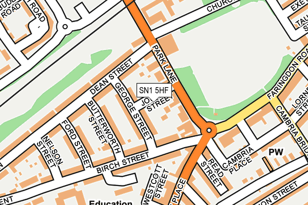 SN1 5HF map - OS OpenMap – Local (Ordnance Survey)