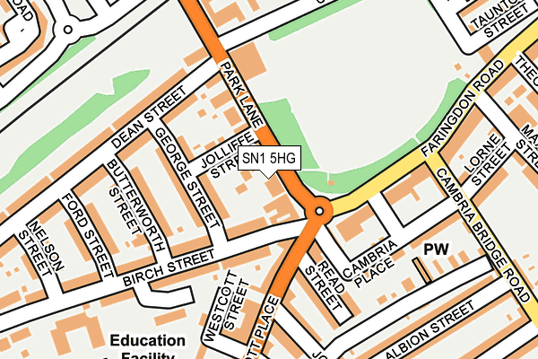 SN1 5HG map - OS OpenMap – Local (Ordnance Survey)