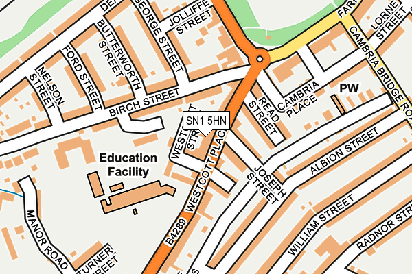 SN1 5HN map - OS OpenMap – Local (Ordnance Survey)