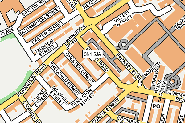 SN1 5JA map - OS OpenMap – Local (Ordnance Survey)