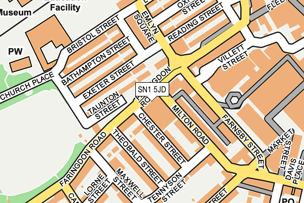 SN1 5JD map - OS OpenMap – Local (Ordnance Survey)