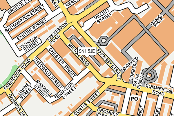 SN1 5JE map - OS OpenMap – Local (Ordnance Survey)