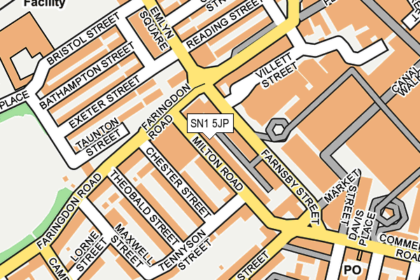 SN1 5JP map - OS OpenMap – Local (Ordnance Survey)