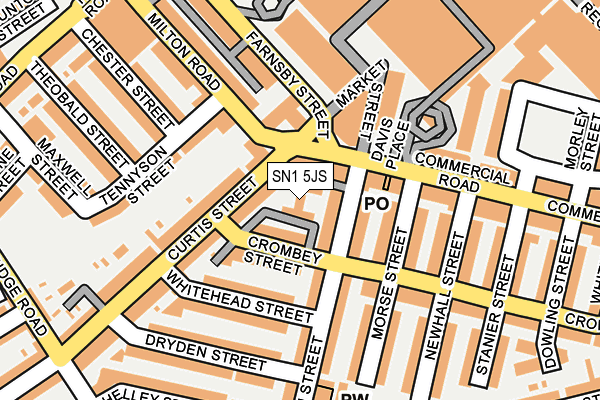 SN1 5JS map - OS OpenMap – Local (Ordnance Survey)