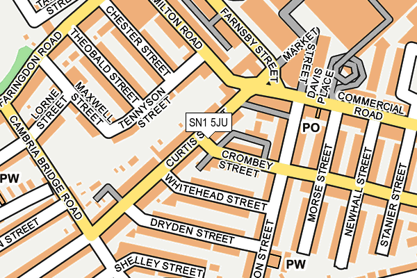 SN1 5JU map - OS OpenMap – Local (Ordnance Survey)