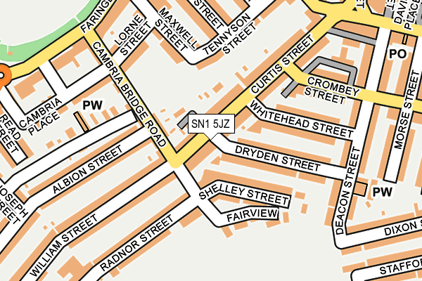 SN1 5JZ map - OS OpenMap – Local (Ordnance Survey)