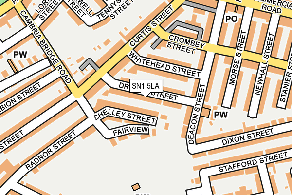 SN1 5LA map - OS OpenMap – Local (Ordnance Survey)