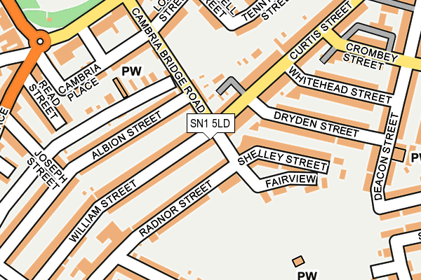 SN1 5LD map - OS OpenMap – Local (Ordnance Survey)