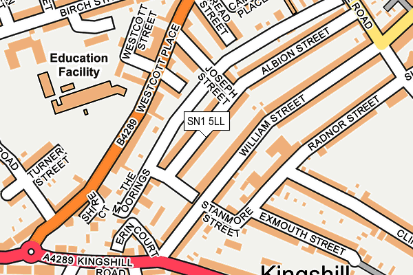 SN1 5LL map - OS OpenMap – Local (Ordnance Survey)