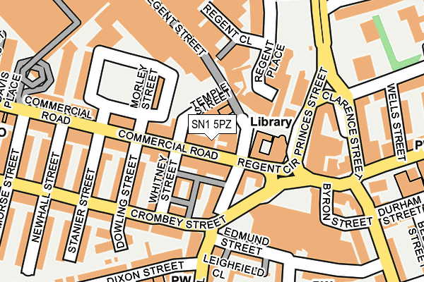 SN1 5PZ map - OS OpenMap – Local (Ordnance Survey)
