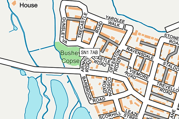 SN1 7AB map - OS OpenMap – Local (Ordnance Survey)