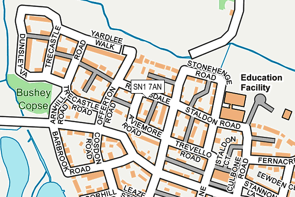 SN1 7AN map - OS OpenMap – Local (Ordnance Survey)