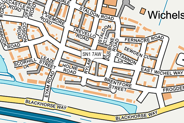 SN1 7AW map - OS OpenMap – Local (Ordnance Survey)