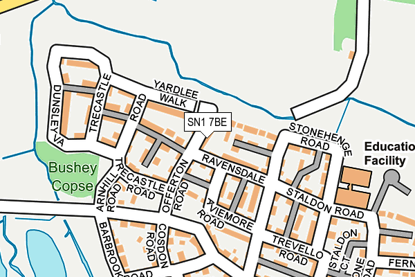 SN1 7BE map - OS OpenMap – Local (Ordnance Survey)